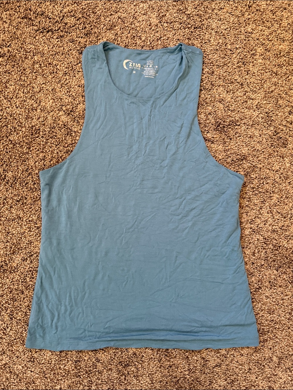 ZYIA Women's Blue Double Layer Tank Top